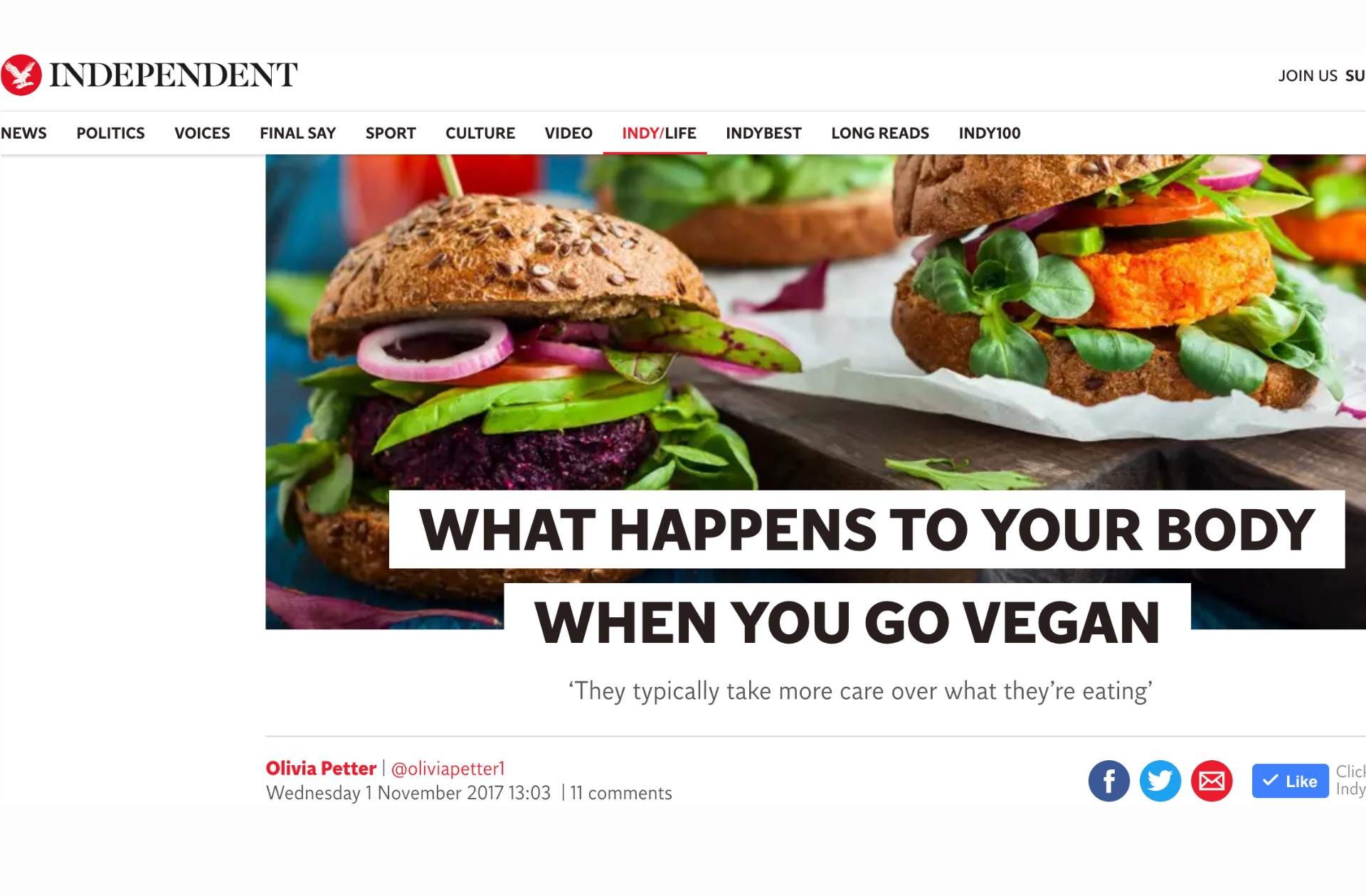 what happens to your body when you go vegan independent