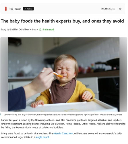 Baby Food Expert | The i Paper