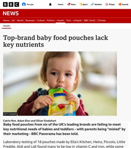 Baby Food Pouches | BBC News