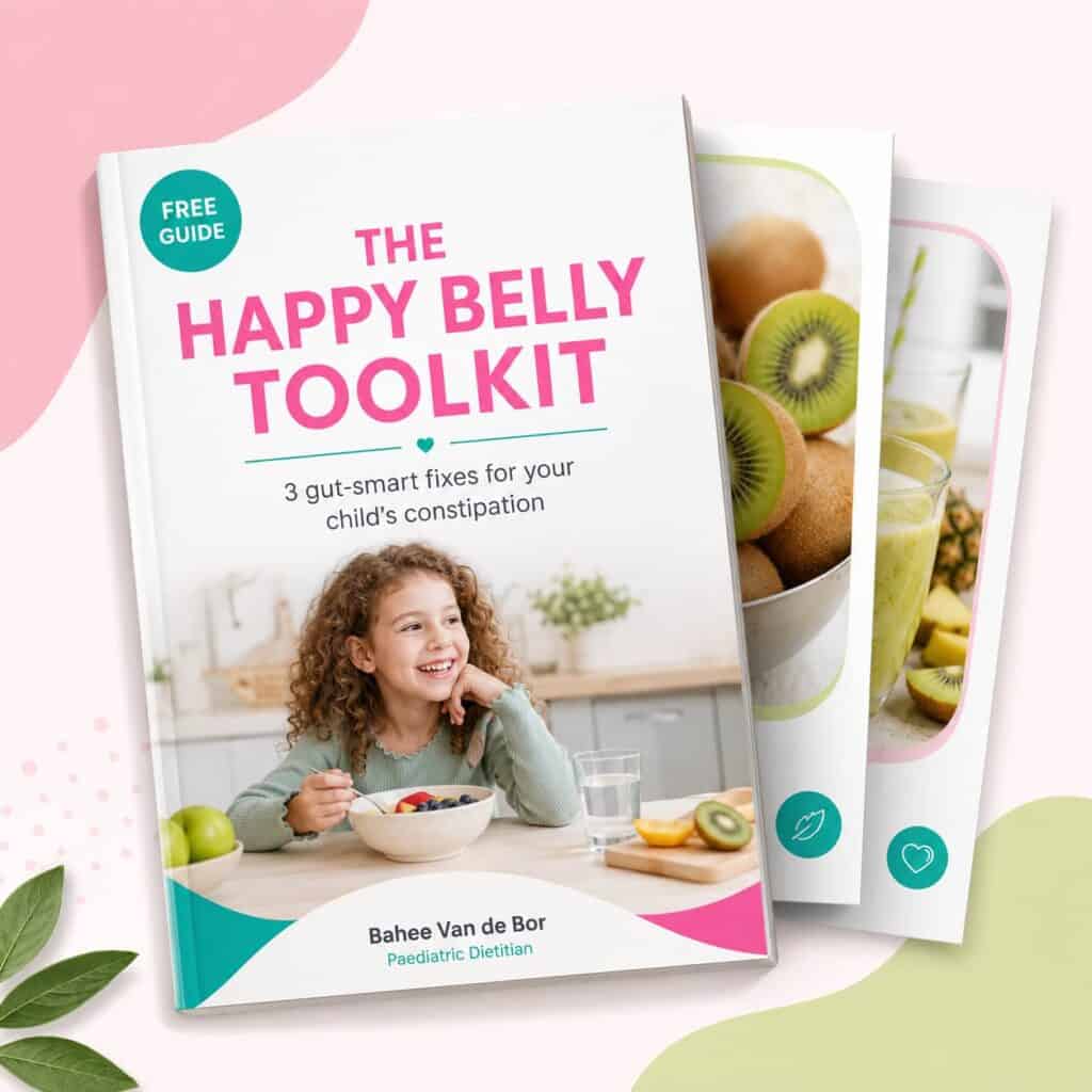 The Happy Belly Toolkit, a free childhood constipation guide by paediatric dietitian Bahee Van de Bor