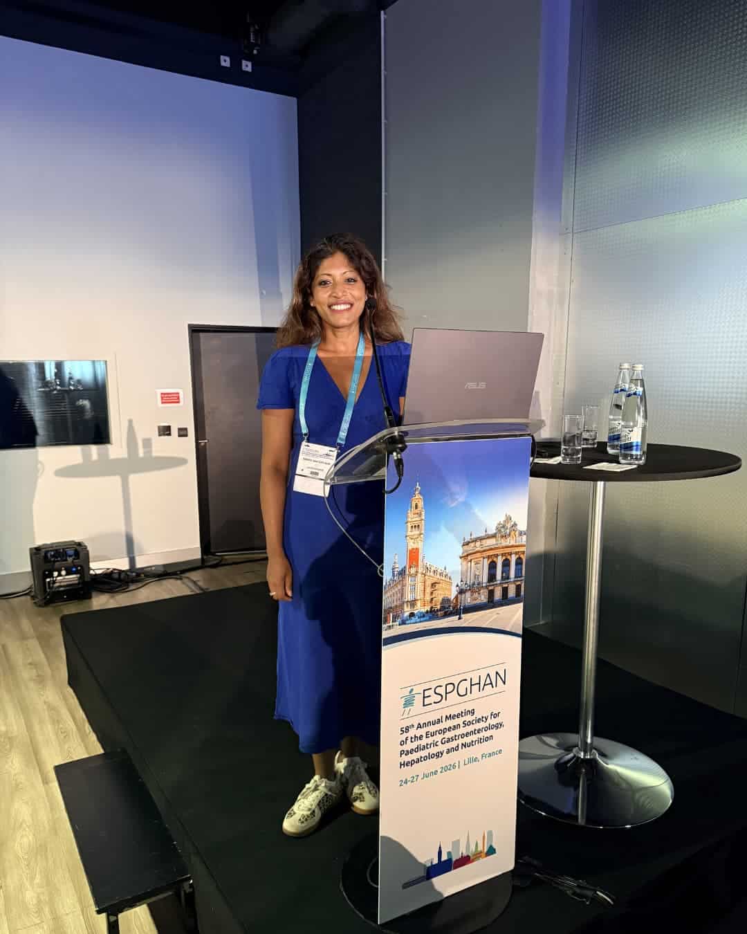 Bahee Van de Bor presenting at ESPGHAN 2026