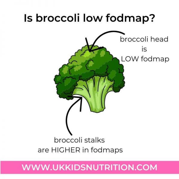 what part of broccoli is low fodmap