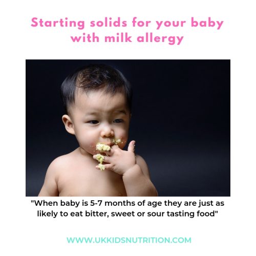 Starting solids for your baby with milk allergy
